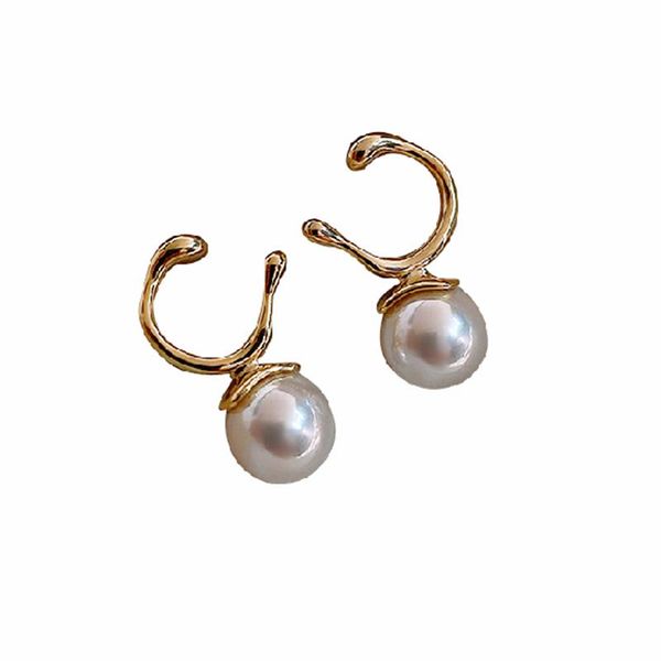 

dangle & chandelier pearl earrings female 2022 trendy korean temperament high-end elegant exquisite trend tiny ear studs, Silver