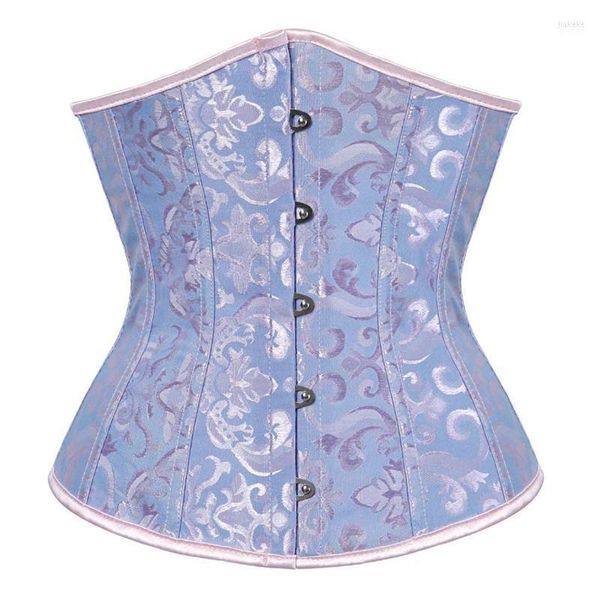 Corsário sexy Underbust Ciist Chancher Corsets Gótico Bustier Plus Size Corpete Corslet preto branco azul S-6xl1