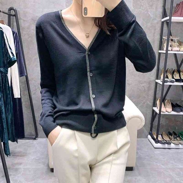 

women cashmere cardigan sweater v-neck femme, White