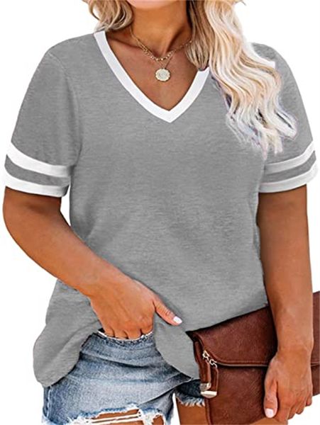 

women new & tees plus-size women's v-neck tunic t-shirt, White