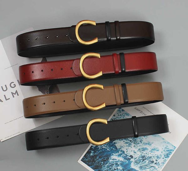 

famous brand ladies genuine leather belt waist closure women's classic luxury first layer cowhide girdle designer waistband length 107c, Black;brown