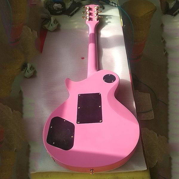 

jacey guitar store customized pink guitar with ebony fretboard floyd rose tremolo belly cut