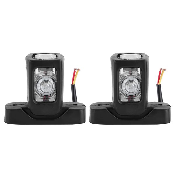 

waterproof side marker lights red amber white 3 light color 4led universal for 10-30v vehicle