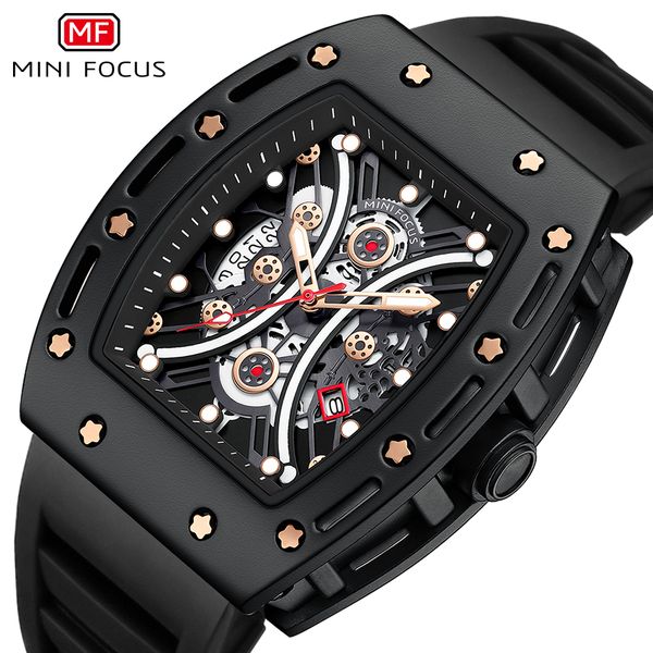 

mini focus cone fashion quartz watches boxed men watches luxury business design quartz sports silicone waterproof watch, Silver