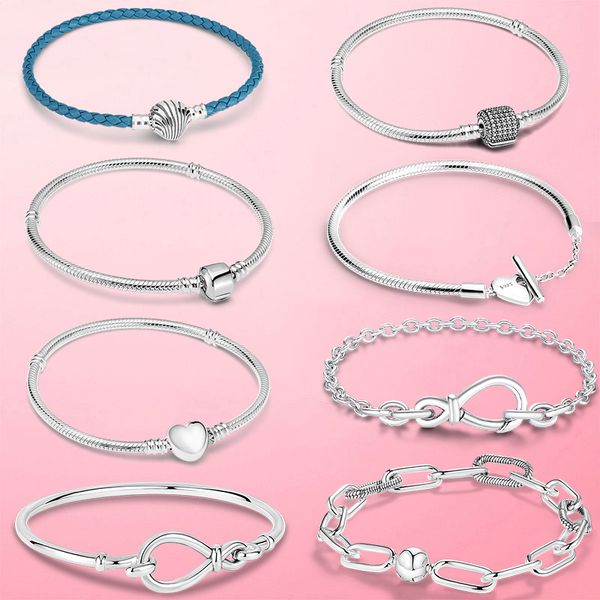 

925 silver charms bangle beadeds bangle handmade custom beads fit pandora bracelet, Black