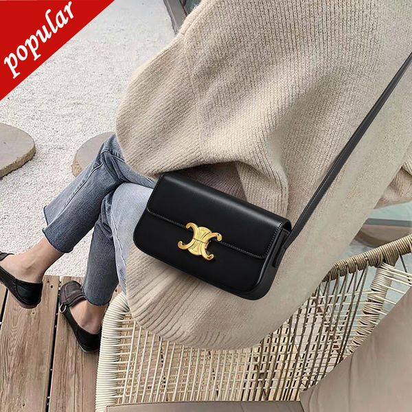 

online designer brand bags crossbody tote 2022 new women's msenger fashion leather small square triumphal versatile underarm