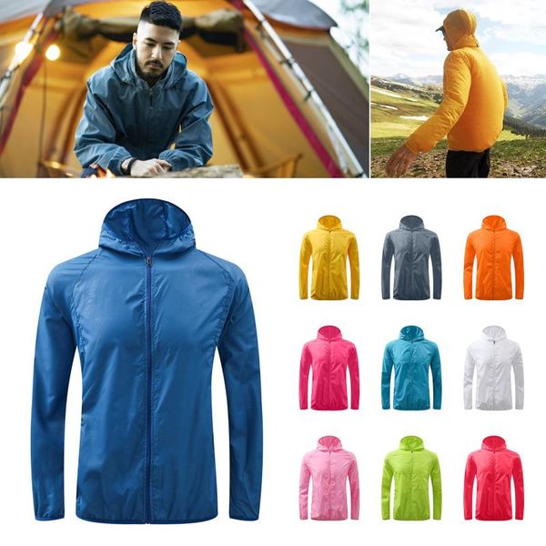 Erkek Ceketler Unisex Yürüyüş Ceket Nefes Alabilir Yetişkin Açık Binicilik Dağcılık Giysileri Kamp Çekiyor Güneş Koruyucu ve Yağmur Değil Giyim