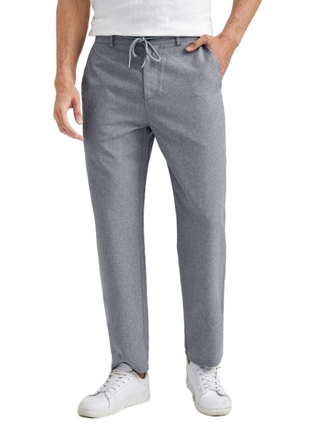 

men drawstring waist pants f4ug#, Black