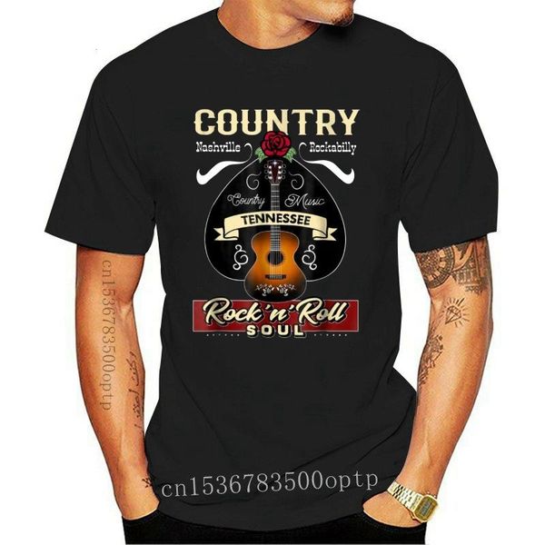 T-shirt da uomo Tennessee Country Music Nashville 1950S Rockabilly Summer Fashion Teen Maschio Manica corta Modello O-Collo Hipster T-Shi personalizzato