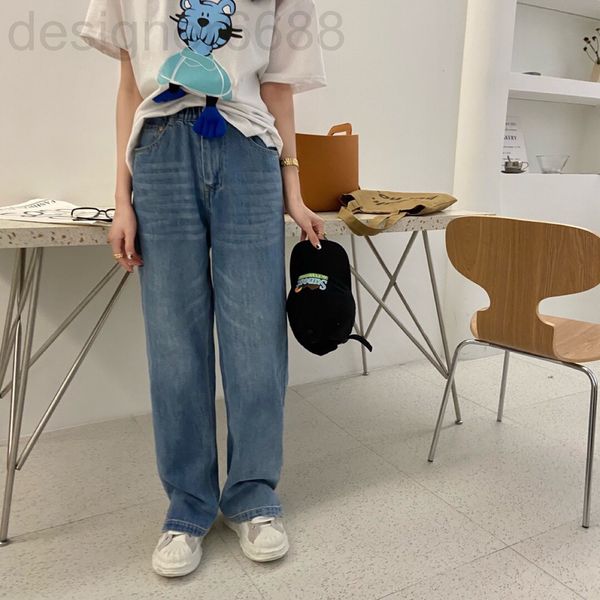 

women's jeans designer sp original high waist and wide leg jeans women's spring summer tencel loose casual straight floor mops tre, Blue