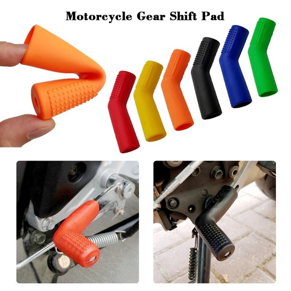 

universal 6 color motorcycle shift lever protective cover gear shifter shoe protector case for motocross with gears accessories