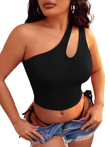 

sxy cut out one shoulder f8av#, White