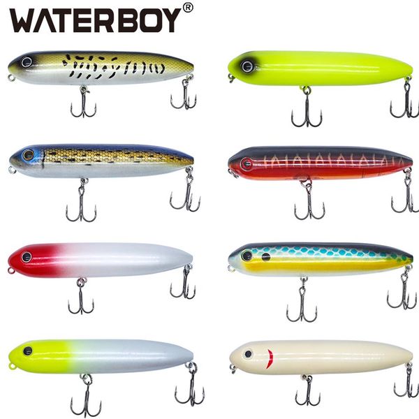 

waterboy doggy walk pencil fishing lure 11cm 21g long casting popper splashing water floating lifeliked action hard bait294p
