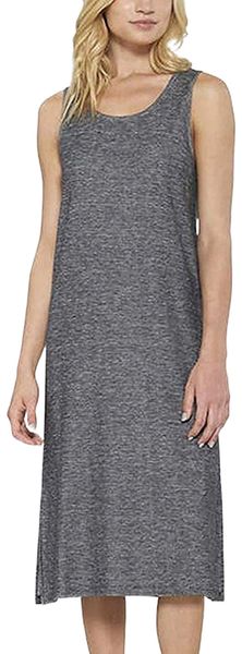 

ladies' side-slit tank dress h2lf#, Black;gray