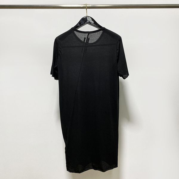 

rick original solid tee men summer oversized tees owens oversize sheer fabric t-shirt men hiphop streetwear men shirts, White;black