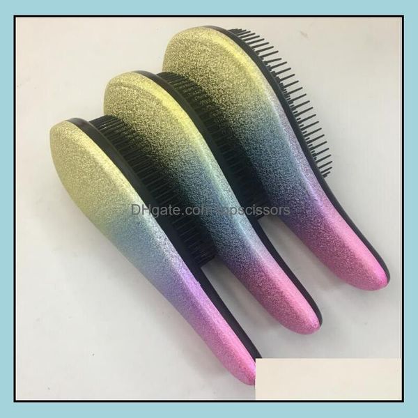 

hair brushes care styling tools products detangling and combs chromed der no scalp masr comb fashion wash drop delivery 2021 ae1wf, Silver