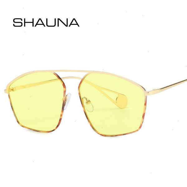 

retro irregular metal sunglasses women fashion clear ocean lens eyewear trending men blue yellow sun glasses shades uv400, White;black
