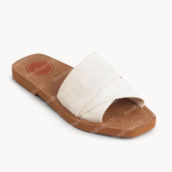 

2022 Women Woody flat mule platform slide sandal height slippers wood sandlas letter O Platform sole rubber bottom 6 colors with box and dust bag 36-42 #CWS-01, #01 white