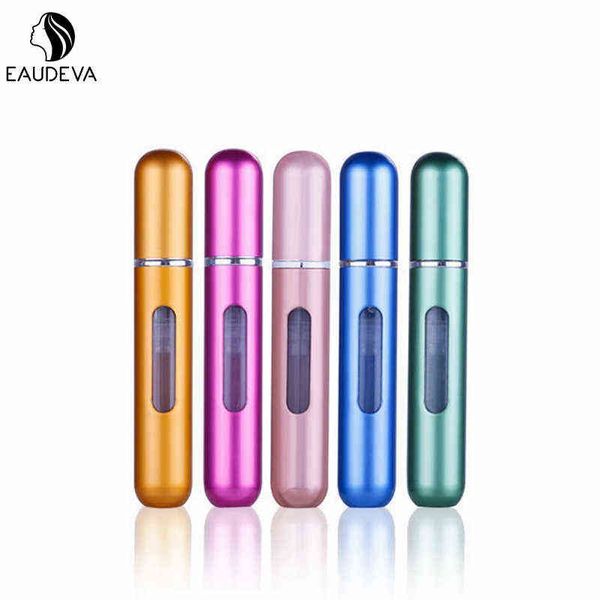 10PC 5ML/8ML Mini piccola bottiglia riutilizzabile portatile in alluminio atomizzatore ricarica bottiglia spray contenitore cosmetico Y220428