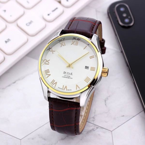 

swiss famous watch luxury mechanical oujia men's watch rose gold steel belt identity watch women, Slivery;brown