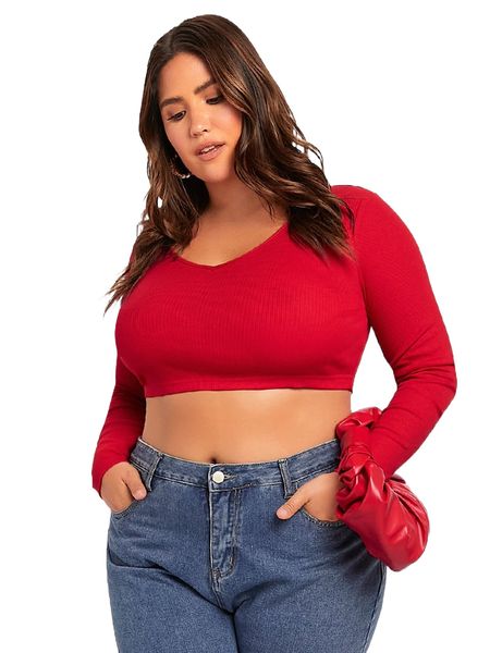 

evolu plus solid tied backless crop tee x98g#, Black