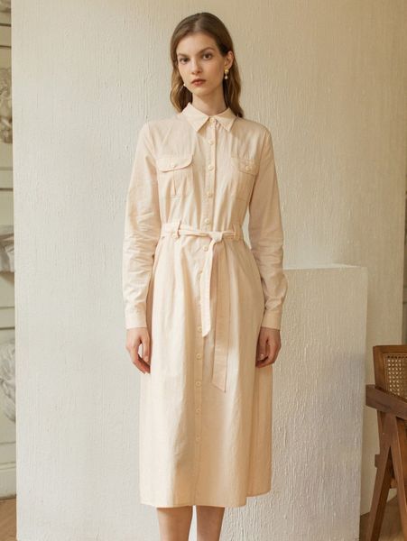 

simple retro flap pocket belted shirt dress h3ai#, Black;gray