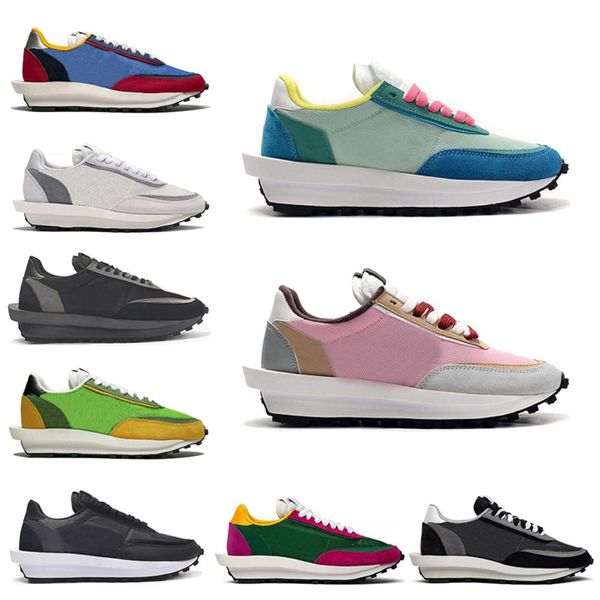 

fashion ldv waffle mens womens running shoes varsity blue pine green gusto varsity blue mens trainers sports sneakers size 36-45