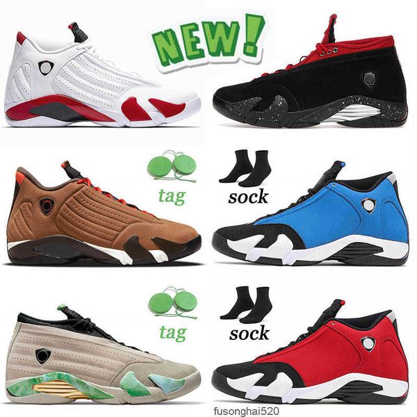 

men basketball shoes jumpman 14 14s fashion flat candy cane fortune winterized gym blue last srelease womens sports sneakers trainers air jo