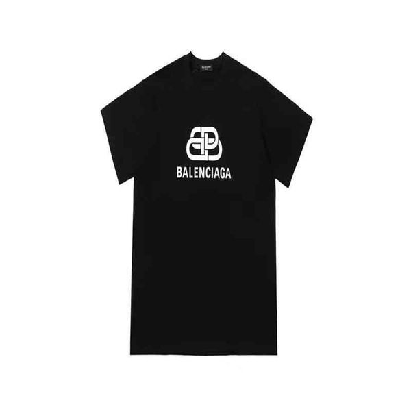 

2022 designer bal t shirt parisian classic chain short sleeve men's and women's lovers' fashion high street loose american t-, White;black