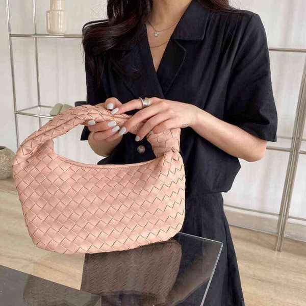 

ins net red woven bag large and small one shoulder hand armpit boston women's