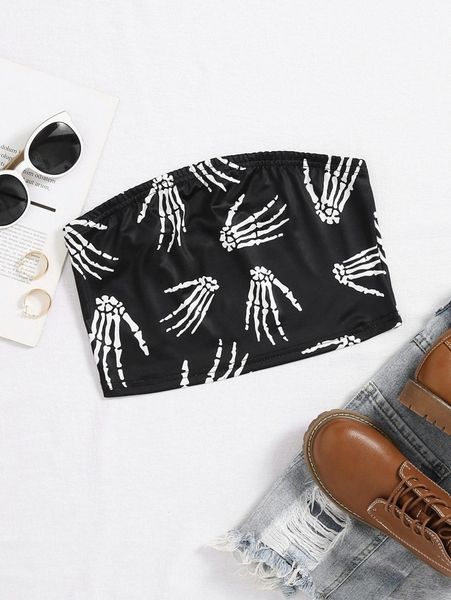 

skeleton finger print tube u3js#, White