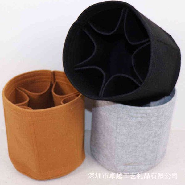 

felt drum storage bag liner multi grid bucket cosmetic 220518