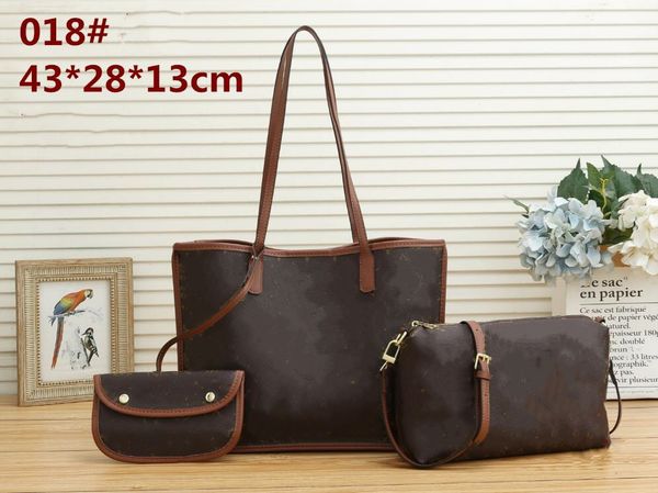 

designer tote bag handbag shoulder crossbody bags 3 pieces set handbags fashion leather luxury women purse wallets neverbagfull clutch under