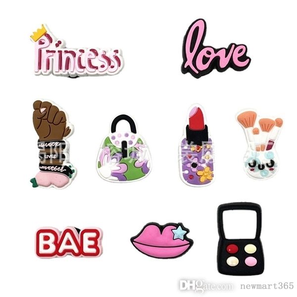 

retail soft rubber accessory shoes flower hole drop plastic shoes buckle shoes parts, White;pink