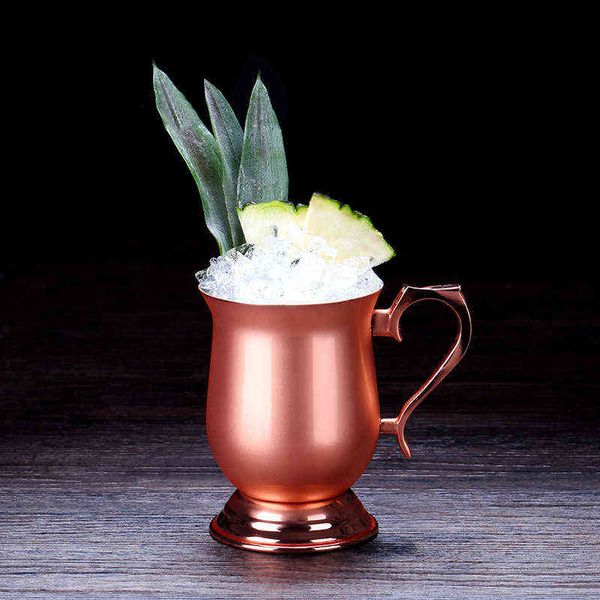 340ml Moscou Mule Copper Canecas de cobre Copo de metal copo de aço inoxidável Vinho de café Copo de barra de chá de chá Tumbler Tazas Y220511