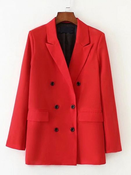 

slim fit double breasted blazer w84u#, White