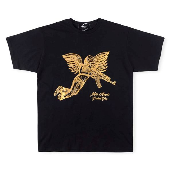 

t shirt tee men women funny angel printed cotton short sleeve t-shirt tees, White;black