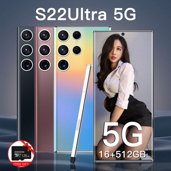 

2022 dealsglobal version s22 ultra 6.8inch cellphone 4g android 12 5g dual card 6800mah 6.8 inch hd 16+512gb 10 core smartph