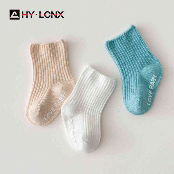 

couplesparty autumn winter cotton baby floor socks for boy girl antislip boat cute stripes sock rubber grips spring kids clothes j220621, Pink;yellow