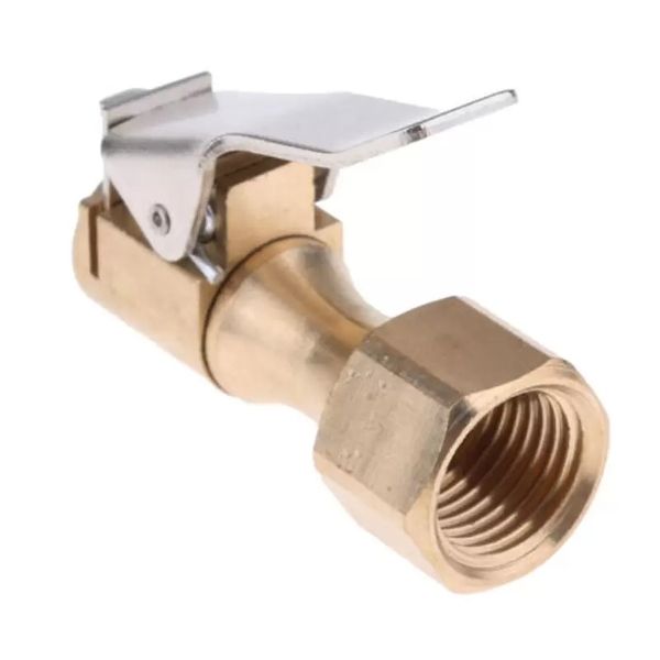 

car tyre valve air pump chuck clip tire inflator valves connector 6mm 8mm clamp brass auto truck tyres