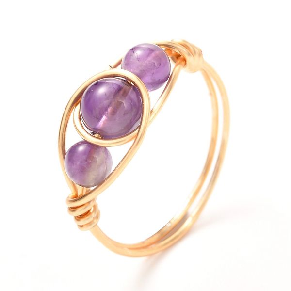 

anillos cristal amatista para mujer joyas piedras curativas, Silver