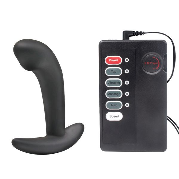 Shock elettrico Massaggiatore della prostata Vibrazione anale Butt Plug Man Vibratore Electro sexy Toys Orgasm