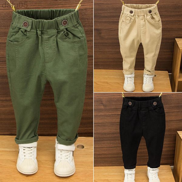 

boys pants children autumn winter clothes solid children pants for baby boys pants size90 130 toddlers black green bend l220808, Blue