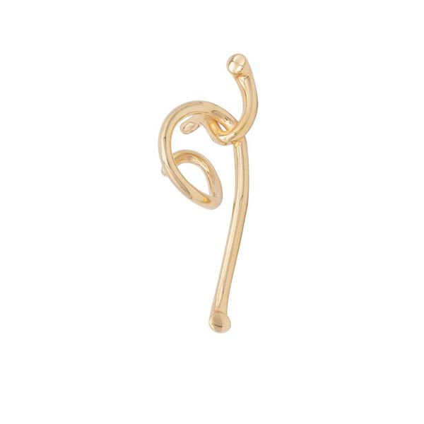 

clip-on & screw back hip hop rock twisting ear bones clip simple geometrical irregular fashion street snap earrings women jewelry gifts, Silver