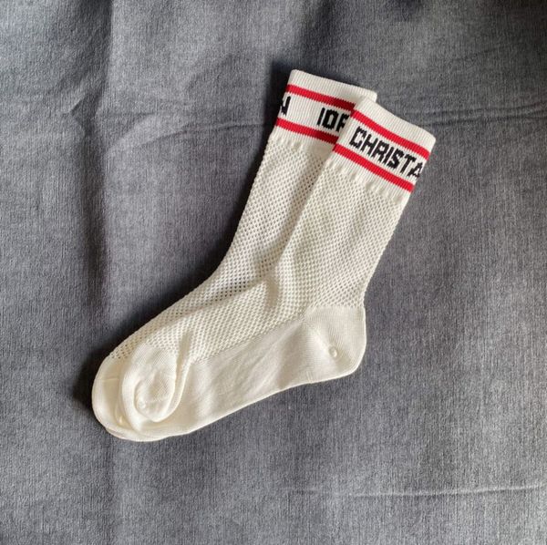 

womens fashion classic hosierys brand d's sock spring summer hollow letter tube love style socks mercerized wool female hosiery thin co, Black;white