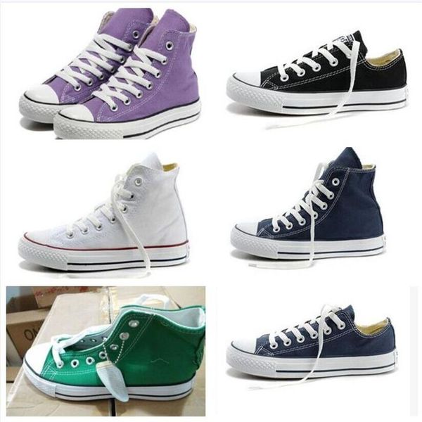 

12 colors all size 35-44 canvas shoes low-& high sport shoes classic canvas shoe sneakers zapatillas deportivas flats z267g, Black