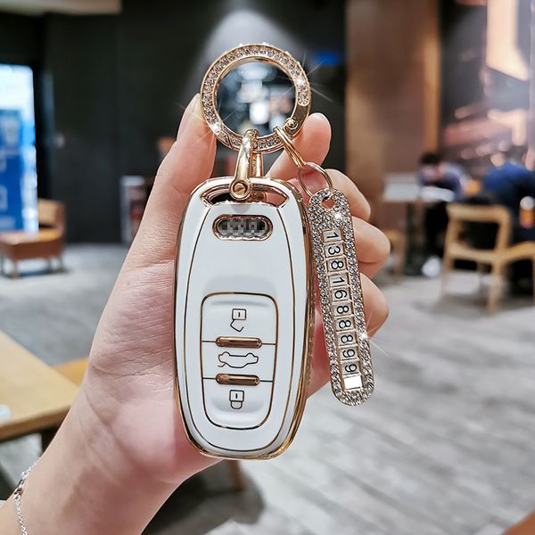 

car key cover for audi a3 a4 b6 b7 b8 c6 a5 c5 8p rs3 q3 q7 tt 8l 8v s3 silicone protective case