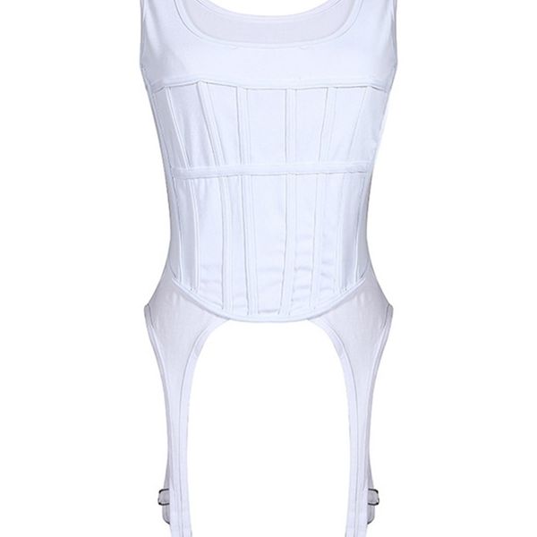 

[eam] women white irregular split joint shaped tank sleeveless personality fashion spring summer 1w020 220318