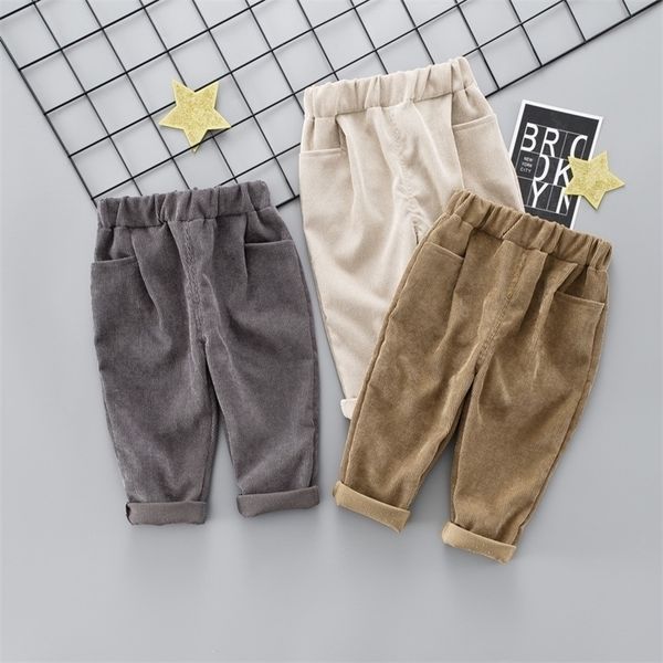 Bambini Velluto a coste Bambini Primavera Autunno Vestiti Pantaloni per ragazze per neonati Ragazzi Pantaloni a costine Boy LJ201127