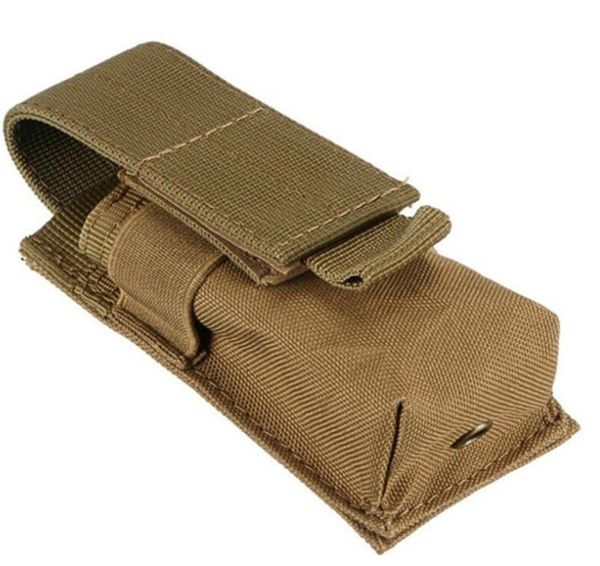 Bolsa tática bolsa militar pistola única mag saco molle lanterna bolsa tocha de tocha de tocha de caça ao ar livre coldre de faca de caça